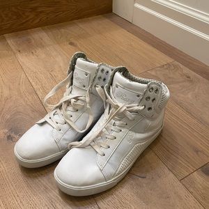 DSW High Top White Sneakers Size- 9